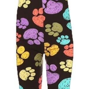 Girls Paw Print Leggings Size Small/ Medium